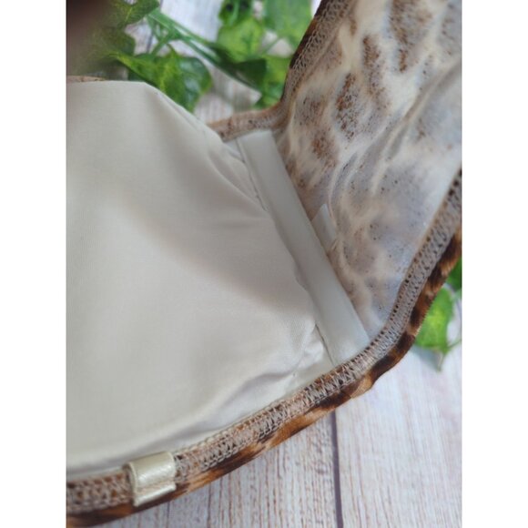 Zimmermann Women's Bikini Top Strapless Animal Print Cheetah Ring Size 1 - Picture 6 of 7